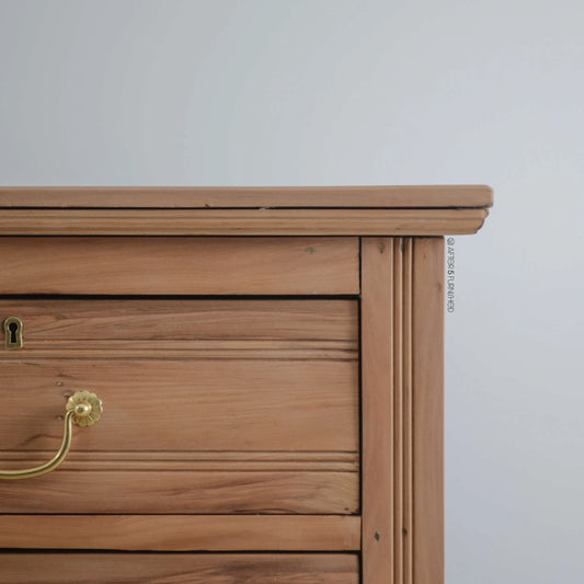 Antique English Solid Wood Nursery Dresser