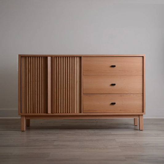 48" Slatted Oak Credenza